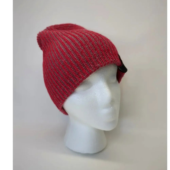 Slouchy Beanie Knit Heathered Red and Gray  Brrr Hoppy Red - Picture 2 of 9